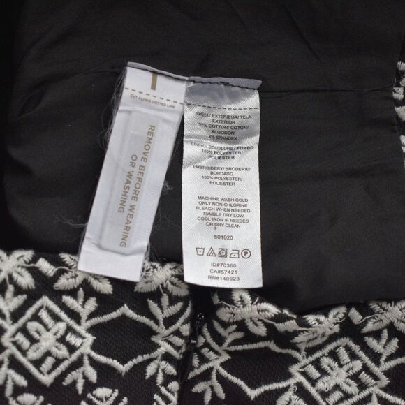 LOFT Embroidered Scalloped Edge Mini Skirt Size 2 - Picture 5 of 7